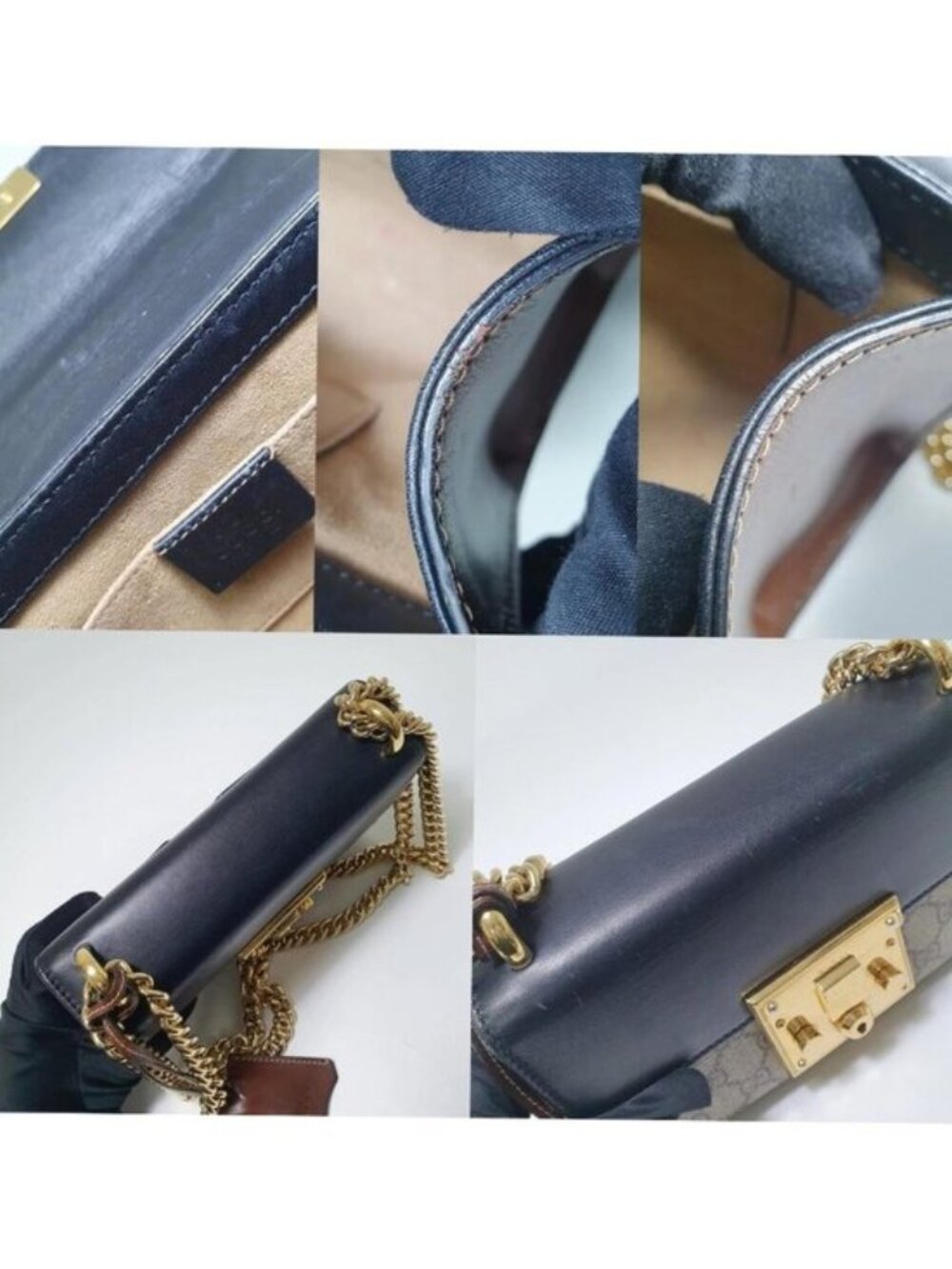 Authentic Gucci Padlock GG Supreme Small Chain Shoulder Crossbody Bag - Picture 12 of 12